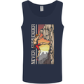 Never Surrender Rock Climbing Climber Mens Vest Tank Top Navy Blue