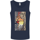 Never Surrender Rock Climbing Climber Mens Vest Tank Top Navy Blue
