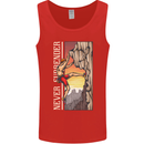 Never Surrender Rock Climbing Climber Mens Vest Tank Top Red