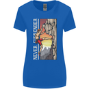 Never Surrender Rock Climbing Climber Womens Wider Cut T-Shirt Royal Blue