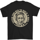 Never Too Old to Rock and Roll Mens T-Shirt Cotton Gildan Black
