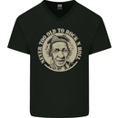 Never Too Old to Rock and Roll Mens V-Neck Cotton T-Shirt Black