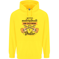 Never Underestimate an Old Man Guitar Childrens Kids Hoodie Yellow