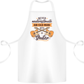 Never Underestimate an Old Man Guitar Cotton Apron 100% Organic White