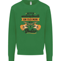 Never Underestimate an Old Man Guitar Kids Sweatshirt Jumper Irish Green