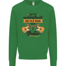 Never Underestimate an Old Man Guitar Kids Sweatshirt Jumper Irish Green