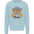 Never Underestimate an Old Man Guitar Kids Sweatshirt Jumper Light Blue