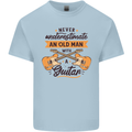 Never Underestimate an Old Man Guitar Kids T-Shirt Childrens Light Blue