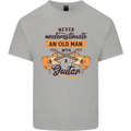 Never Underestimate an Old Man Guitar Kids T-Shirt Childrens Sports Grey