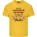 Never Underestimate an Old Man Guitar Kids T-Shirt Childrens Yellow