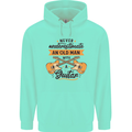 Never Underestimate an Old Man Guitar Mens 80% Cotton Hoodie Peppermint