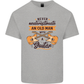 Never Underestimate an Old Man Guitar Mens Cotton T-Shirt Tee Top Sports Grey