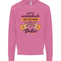 Never Underestimate an Old Man Guitar Mens Sweatshirt Jumper Azalea