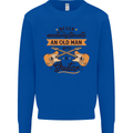 Never Underestimate an Old Man Guitar Mens Sweatshirt Jumper Royal Blue