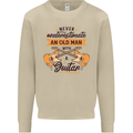 Never Underestimate an Old Man Guitar Mens Sweatshirt Jumper Sand