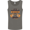 Never Underestimate an Old Man Guitar Mens Vest Tank Top Charcoal