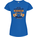 Never Underestimate an Old Man Guitar Womens Petite Cut T-Shirt Royal Blue