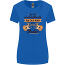 Never Underestimate an Old Man Guitar Womens Wider Cut T-Shirt Royal Blue