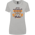 Never Underestimate an Old Man Guitar Womens Wider Cut T-Shirt Sports Grey