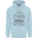 Never Underestimate an Old Man Table Tennis Childrens Kids Hoodie Light Blue