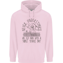 Never Underestimate an Old Man Table Tennis Childrens Kids Hoodie Light Pink