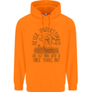 Never Underestimate an Old Man Table Tennis Childrens Kids Hoodie Orange