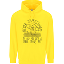 Never Underestimate an Old Man Table Tennis Childrens Kids Hoodie Yellow