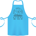 Never Underestimate an Old Man Table Tennis Cotton Apron 100% Organic Turquoise