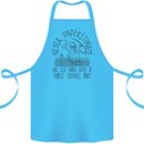 Never Underestimate an Old Man Table Tennis Cotton Apron 100% Organic Turquoise
