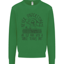 Never Underestimate an Old Man Table Tennis Kids Sweatshirt Jumper Irish Green