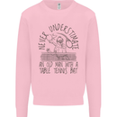Never Underestimate an Old Man Table Tennis Kids Sweatshirt Jumper Light Pink