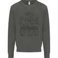 Never Underestimate an Old Man Table Tennis Kids Sweatshirt Jumper Storm Grey