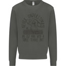 Never Underestimate an Old Man Table Tennis Kids Sweatshirt Jumper Storm Grey