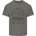 Never Underestimate an Old Man Table Tennis Kids T-Shirt Childrens Charcoal