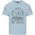 Never Underestimate an Old Man Table Tennis Kids T-Shirt Childrens Light Blue