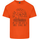 Never Underestimate an Old Man Table Tennis Kids T-Shirt Childrens Orange