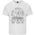 Never Underestimate an Old Man Table Tennis Kids T-Shirt Childrens White