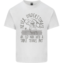 Never Underestimate an Old Man Table Tennis Kids T-Shirt Childrens White
