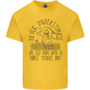 Never Underestimate an Old Man Table Tennis Kids T-Shirt Childrens Yellow