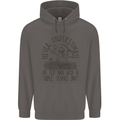 Never Underestimate an Old Man Table Tennis Mens 80% Cotton Hoodie Charcoal