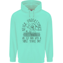 Never Underestimate an Old Man Table Tennis Mens 80% Cotton Hoodie Peppermint