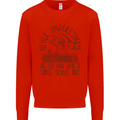 Never Underestimate an Old Man Table Tennis Mens Sweatshirt Jumper Bright Red