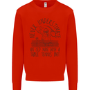Never Underestimate an Old Man Table Tennis Mens Sweatshirt Jumper Bright Red