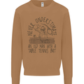 Never Underestimate an Old Man Table Tennis Mens Sweatshirt Jumper Caramel Latte