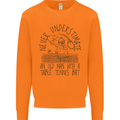 Never Underestimate an Old Man Table Tennis Mens Sweatshirt Jumper Orange