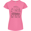 Never Underestimate an Old Man Table Tennis Womens Petite Cut T-Shirt Azalea