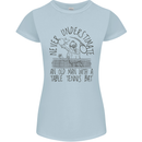 Never Underestimate an Old Man Table Tennis Womens Petite Cut T-Shirt Light Blue