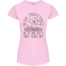 Never Underestimate an Old Man Table Tennis Womens Petite Cut T-Shirt Light Pink