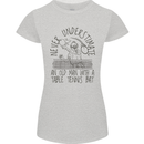 Never Underestimate an Old Man Table Tennis Womens Petite Cut T-Shirt Sports Grey