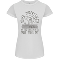 Never Underestimate an Old Man Table Tennis Womens Petite Cut T-Shirt White